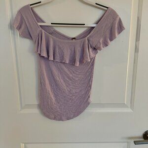 Purple free people blouse